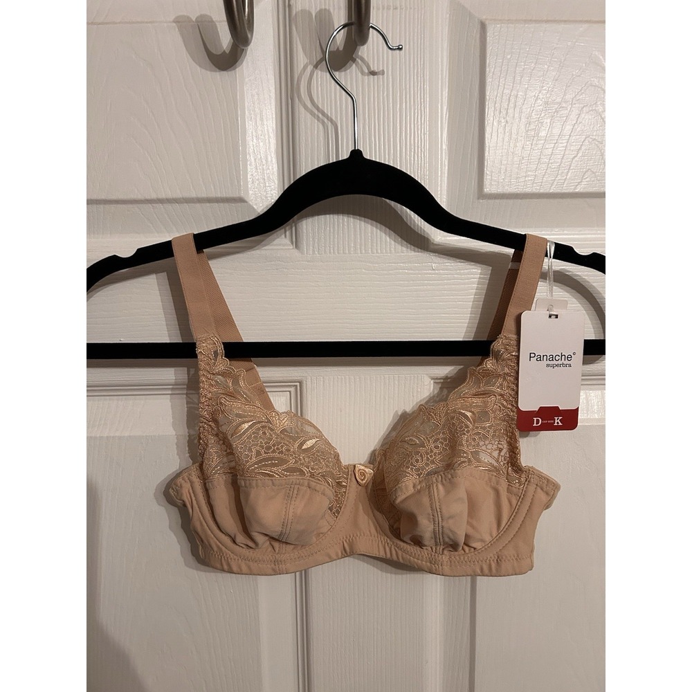panache superbra melody 30D full‎ cup bra nude lingerie lace underwire 6055